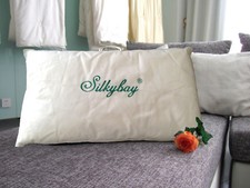 100 A grade Mulberry Silk Filled Pillow - Queen Size