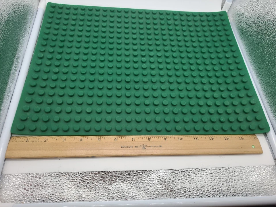 Portable Building Brick 2-Sided plate Play Mat building Blocks silicone 19x25 - Image 2 of 4