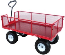 350kg Large Garden Trailer Cart Trolley Water Resistant Phenolic Plywood Deck