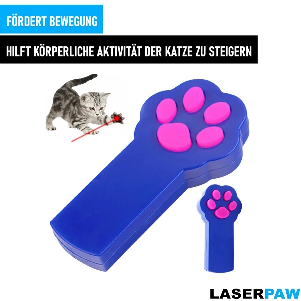 Laserpaw Pointeur Laser Rouge Jouet pour Chat Patte Design Laser Jeu Animal - Photo 3/4