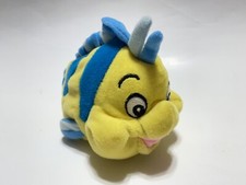 Flounder Plush The Little Mermaid Beanbag Fish Stuffed Toy 7  Disney Store