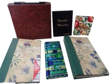 (6) Vintage Photo Scrapbook Postcard Albums