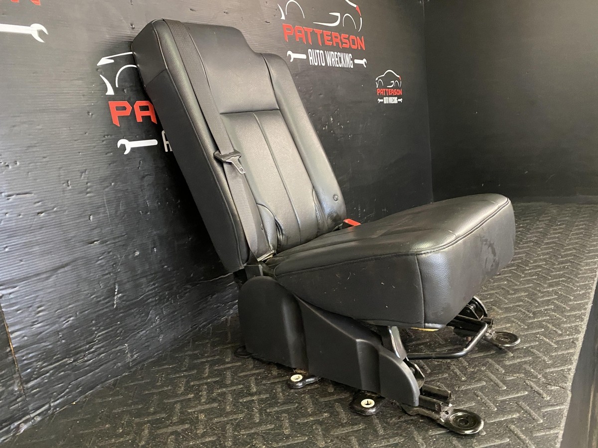 2011 FORD EXPEDITION 2ND ROW MIDDLE CENTER JUMP SEAT BLACK LEATHER