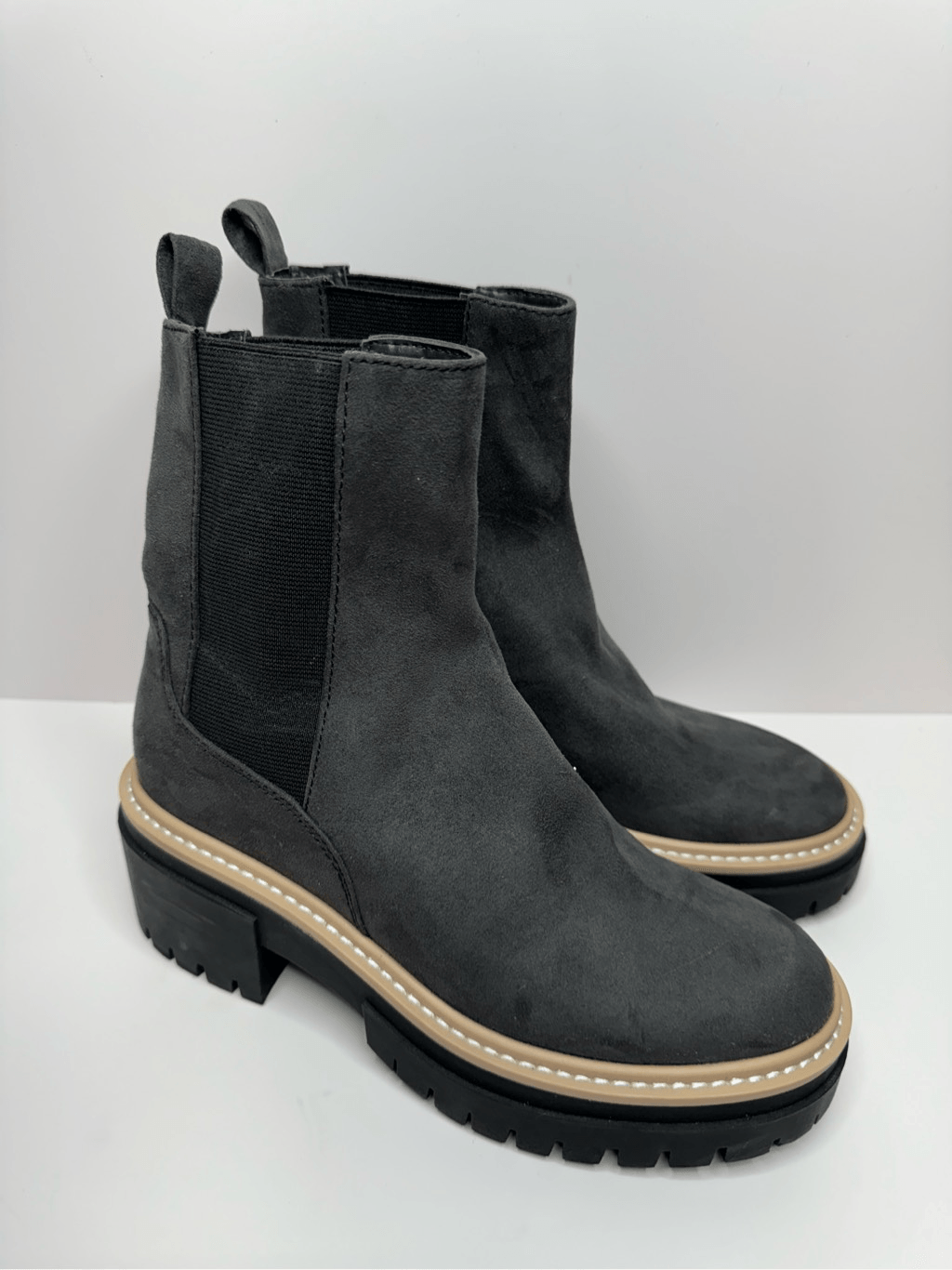 SAOLA Stivaletti Chelsea Open Edit donna taglia 11 grigi suola a strappo stivaletti nuovi