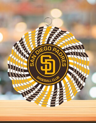 Handmade San Diego Padres Inspired 8inch Round 3D Wind Spinner