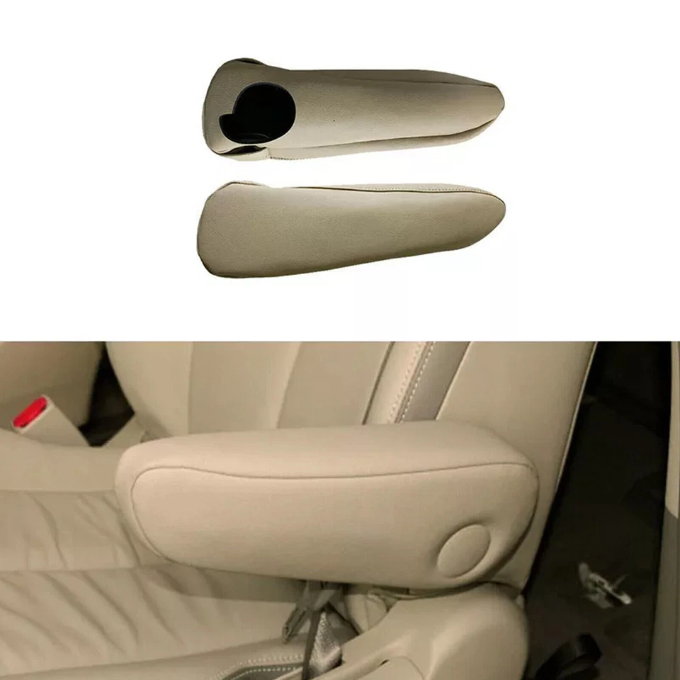 Pair For Toyota sienna 2011-2018 Beige Leather Front Seat Armrest Cover Case UZS - Image 4 of 4