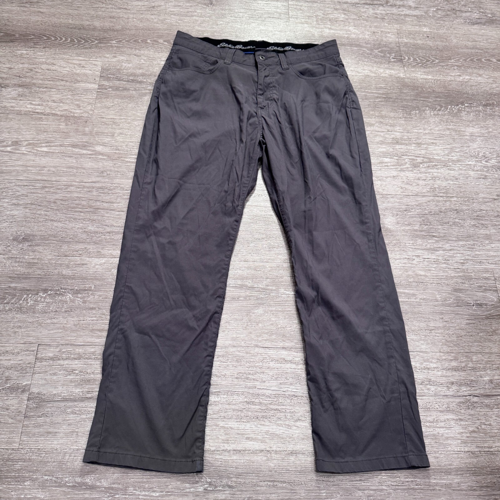 Eddie Bauer Pants Mens 36x30 Gray Nylon Stretch Flex Hiking Comfort Outdoor