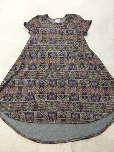 Lularoe Girls 12 Scarlett Dress Pink 