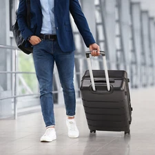 Luggage with TSA Lock, ABS Suitcase with Double Spinner Wheels and Expandable 