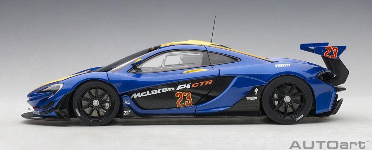 オートアート McLAREN P1 アザーブルー 1/18 ミニカー Y0949 Finished product AUTOart 1/18 McLaren P1 GTR Blue Yellow