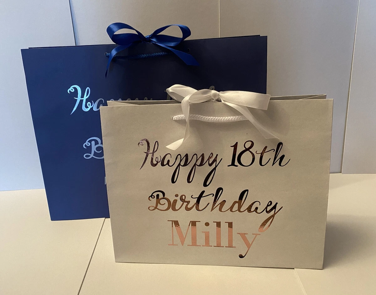 Personalised Birthday Medium & Large Gift Bag 13th 16th 18th 21st 65th 70th  80th