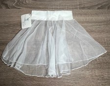 NOS NEW MAJOR MOTION DANCEWEAR Dance Wear SKIRT Chiffon White CHILD MEDIUM 8-10