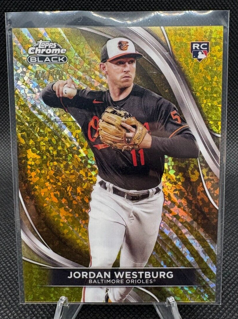 2024 Topps Chrome Black Jordan Westburg Rookie Card Gold Mini-Diamond 44/50 #76
