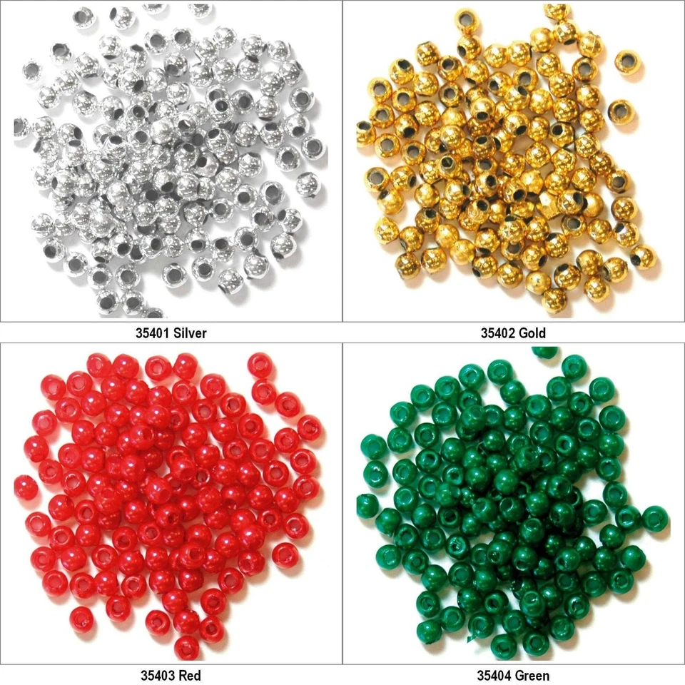 4mm Pearl Beads Round Plastic 7g Jewellery Gloss 19 COLOUR BUY 1 Or 2 Packs 711D - Image 4 of 4