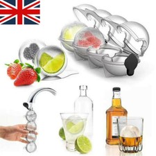 Large Ice Ball Maker Cube Tray Big Silicone Mold Sphere Whiskey Round Mould UK