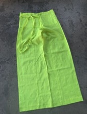 Acne Studios Wide Leg Drawstring Electric Green Pants 34x32 