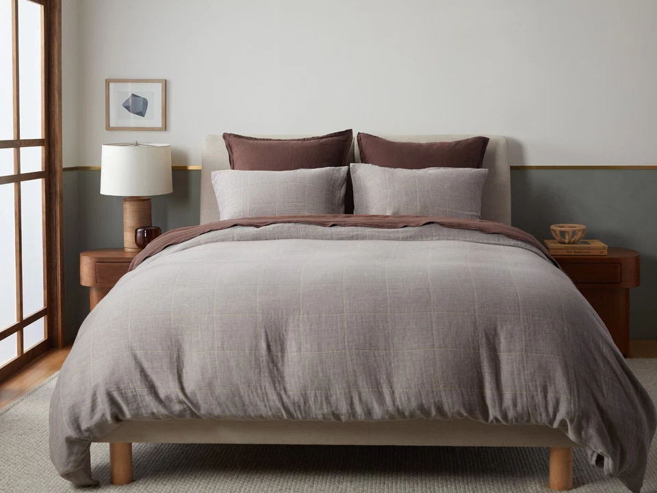 Juego de funda nórdica de gasa para ventana PARACHUTE en pasas, King / Cal King $320, ¡NUEVO! Foto 3 de 4