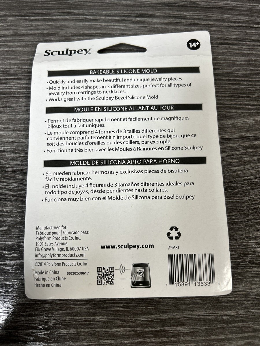 Sculpey Silicone Cabochon Mold - Bakeable Flexible Push Mold For Jewelry Making - View #8