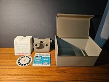 Vintage Sawyers View Master with brown case original preview reel 40 reels