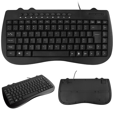 KB-301B ABS Ergonomic 85 Keys+10 Multimedia Keys USB Wired Keyboard for Computer