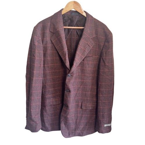 Pendleton Mens Brown Tweed Blazer Sport Coat Oregon Tweed Wool 42