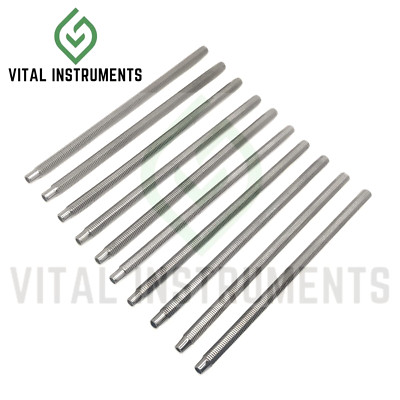 10 Pcs Cone Socket Mirror Handles ENT Dental Instruments Stainless Steel