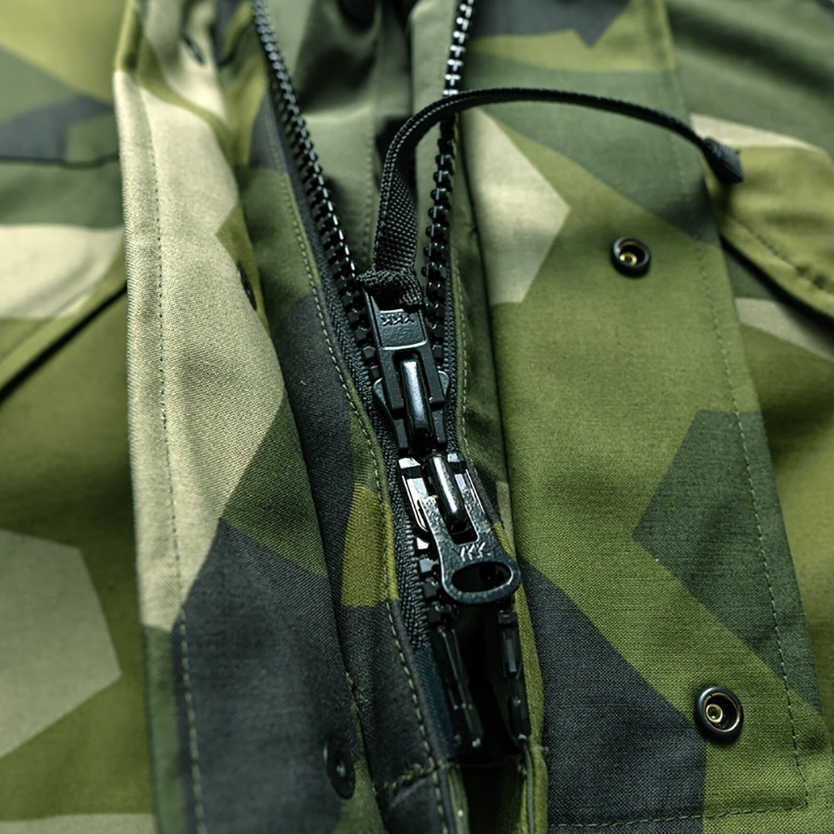 Rare Swedish M90 Woodland Camo Cold Weather Parka ECWCS Shell