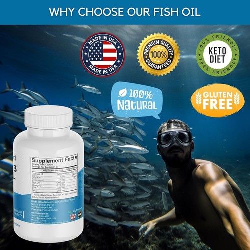 Omega 3 Fish Oil Capsule Support Nervous System Heart Health Cognitive Function - Picture 6 of 10