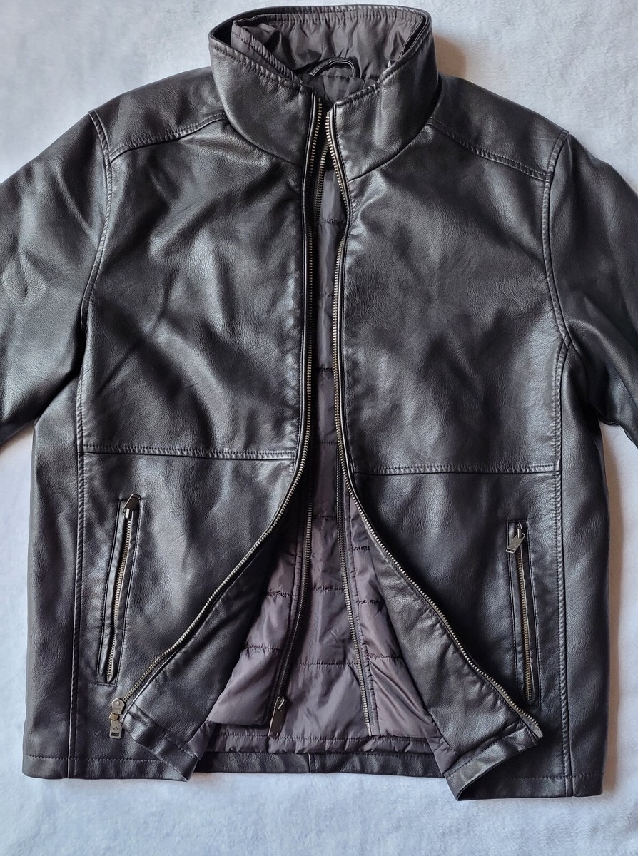 Veste Cuir Homme Mens JACK JONES Jackets MINIMALIST FAUX