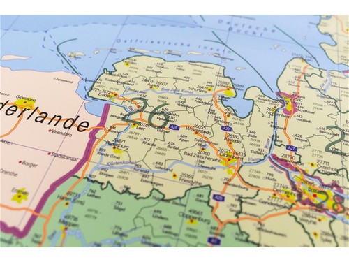 Postleitzahlenkarte Deutschland, 1:800.000 Grossformat 2016,laminiert mit Leiste - Bild 4 von 9