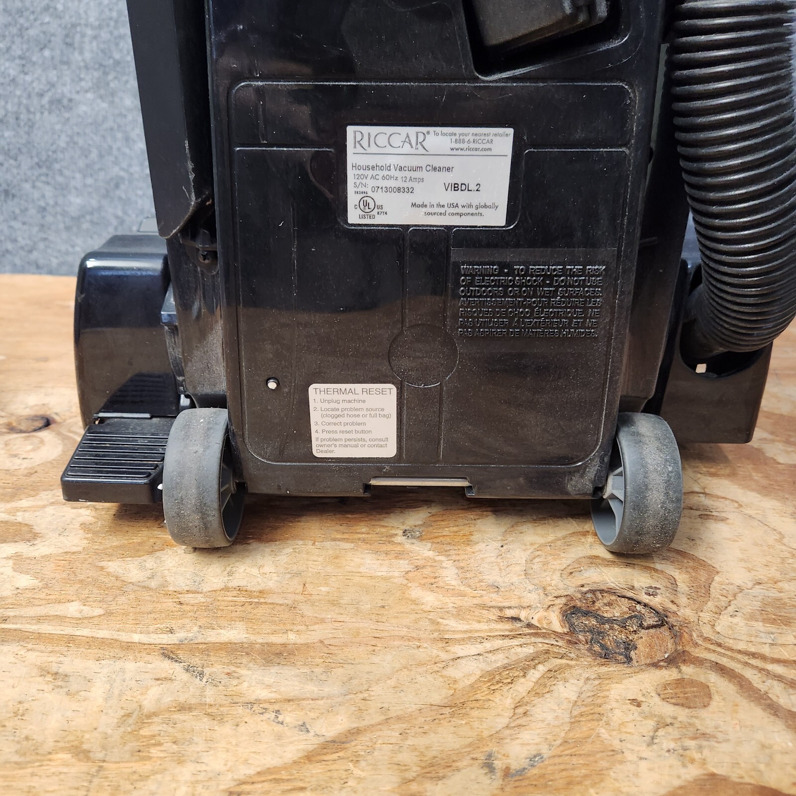 Riccar Vibrance VIBDL.2 Household Vacuum Cleaner USA Made Black Upright Works! eBay