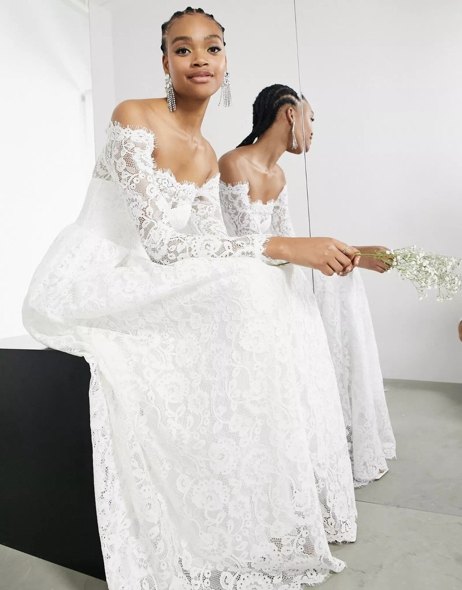 Lace Asos Edition Mariage ASOS EDITION Ava All Over Embellished