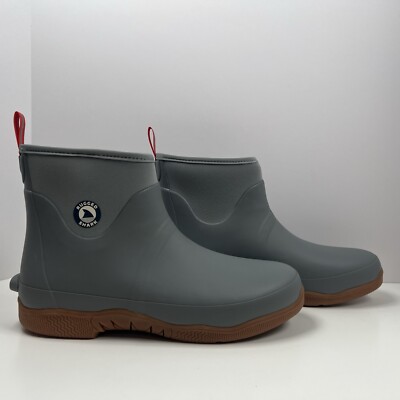RUGGED SHARK Mens Mid Height Fishing Deck Boots Waterproof SZ 13 M Gray NIB