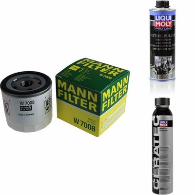 MANN-FILTER ÖLFILTER W 7008 + LIQUI MOLY Cera Tec 3721 + Motorspülung 2427