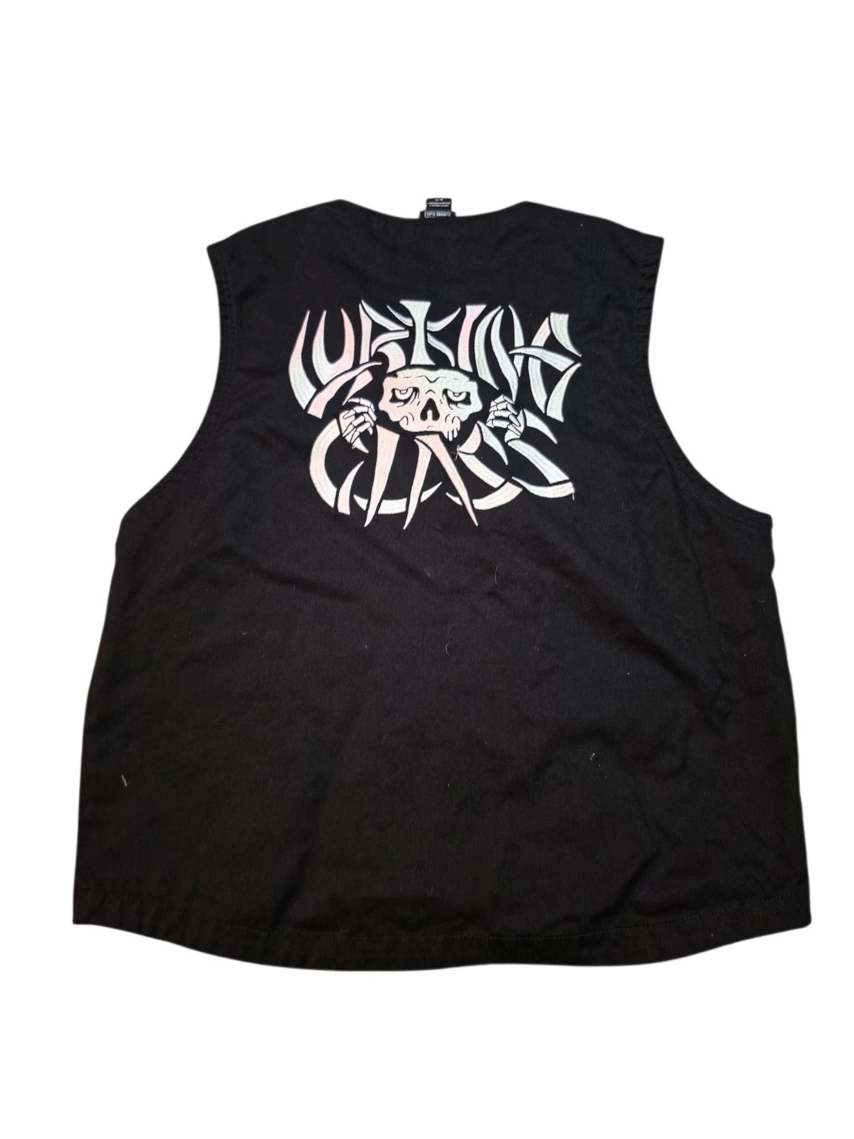 Dickies x Lurking Class Collab Canvas Black Oversized Vest Full-Zip Size M - product detail image 2