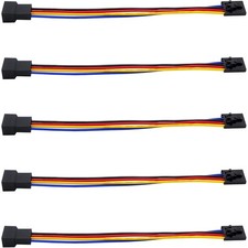 5Pcs 5Pin to 4Pin Fan Adapter Cable,PC CPU Fan Connector Converter Interface ...