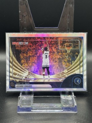 2025-26 Topps NBA Hoops Basketball Anthony Edwards Highlights #270 Timberwolves