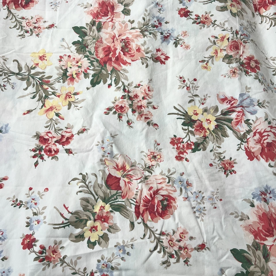 Винтажная эластичная простыня на резинке Ralph Lauren Petticoat цветочный узор коттедж королевский размер - Изображение 3 из 4