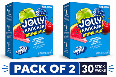 Jolly Rancher Variety Pack Sugar-Free Drink Mix Singles To Go-30 Count (2 Pack)