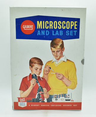 Gilbert - MICROSCOPE AND LAB SET, Vintage, AC Gilbert Co, CLEAN