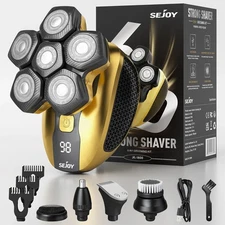SEJOY 5in1 Head Shaver for Bald Men Cordless Hair Trimmer Electric Razor Dry/Wet