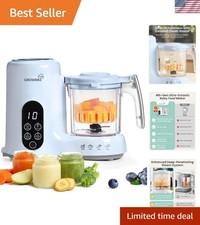 Baby Food Maker with Steam Basket, One Step Baby Food Processor Steamer Puree...