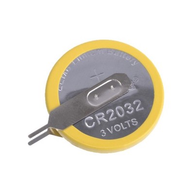 CR2032-SAN2 Batterie 3V 210mAh mit Lötfahnen (PCB/BIOS/RTC) 2/10 Stk