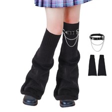 Junely Leg Warmers Kawaii Warmer Cute Legwarmers with One Size, Black