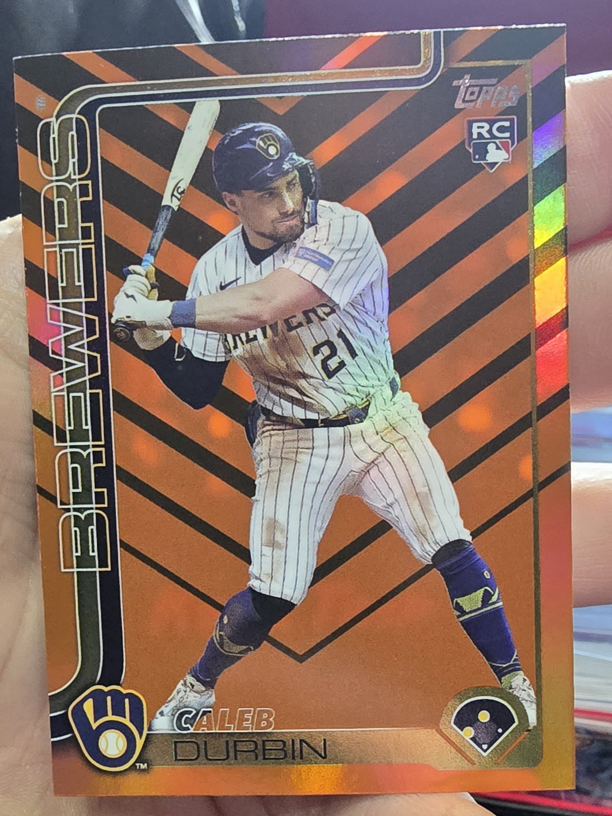 Caleb Durbin 2025 Topps Update Series US170 Holiday Foil Parallel Rookie Card RC
