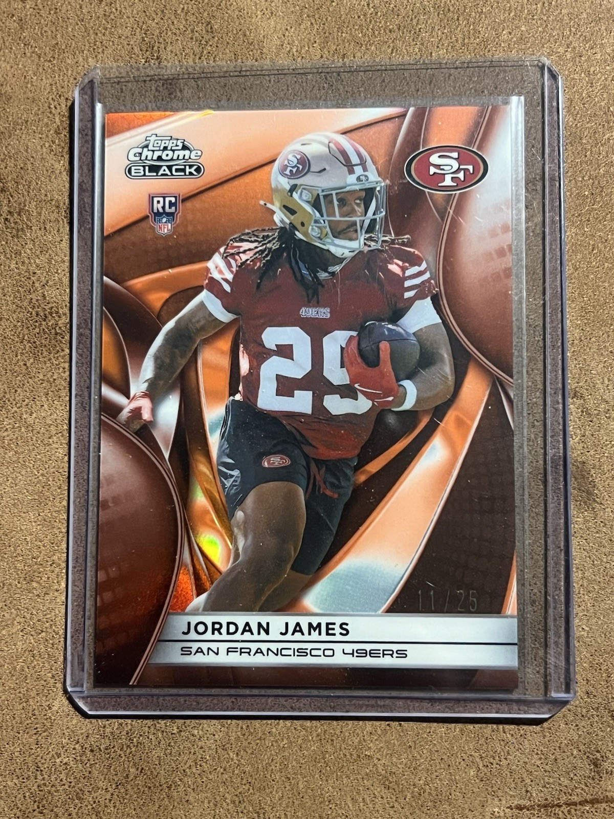 Jordan James Topps Chrome Black #144 Orange Refractor