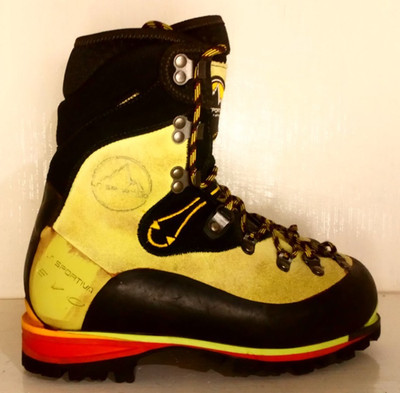 La Sportiva Stiefel gelb Wildleder Nepal EVO GTX Bergsteigen Größe UK 4 EU 37