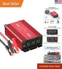 1000W Power Inverter 12v to 110v, DC to AC Converter with 3 AC Outlet, 1000 W...