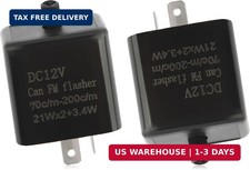2PCS 12V LED Flasher Relay 2 Pin,Adjustable Turn Signal Relay for Repairing Moto