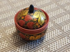 Russisches KHOKHLOMA handbemalt Schmuckschatulle?